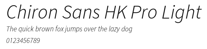 Chiron Sans HK Pro Light Preview