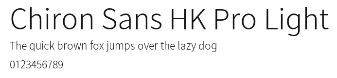 Chiron Sans HK Pro Light Preview
