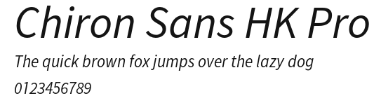 Chiron Sans HK Pro Preview