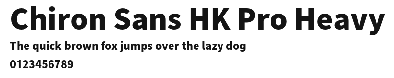 Chiron Sans HK Pro Heavy Preview