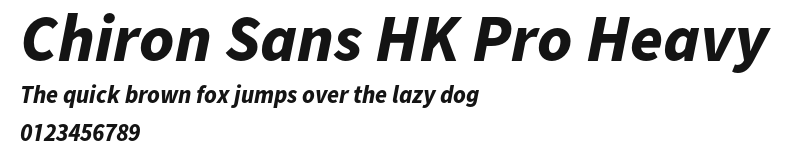Chiron Sans HK Pro Heavy Preview