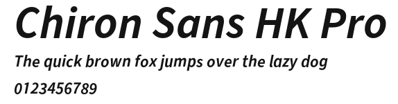 Chiron Sans HK Pro Preview