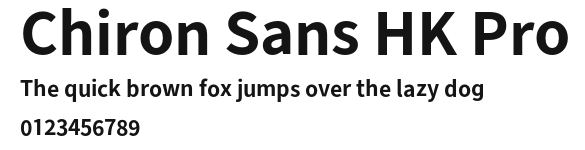 Chiron Sans HK Pro Preview