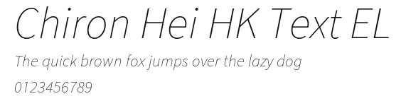 Chiron Hei HK Text EL Preview
