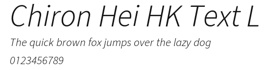 Chiron Hei HK Text L Preview