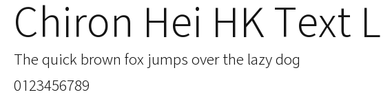 Chiron Hei HK Text L Preview