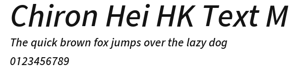 Chiron Hei HK Text M Preview