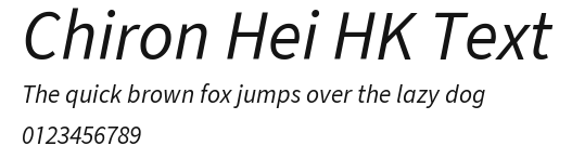 Chiron Hei HK Text Preview