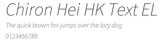 Chiron Hei HK Text EL Preview
