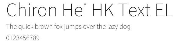 Chiron Hei HK Text EL Preview