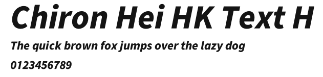 Chiron Hei HK Text H Preview