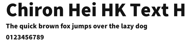 Chiron Hei HK Text H Preview