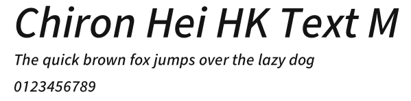 Chiron Hei HK Text M Preview