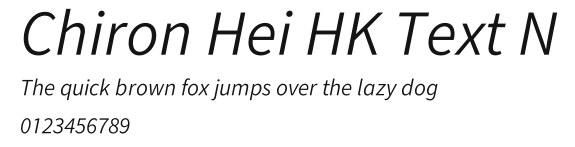 Chiron Hei HK Text N Preview