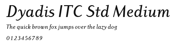 Dyadis ITC Std Medium Preview