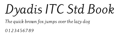 Dyadis ITC Std Book Preview