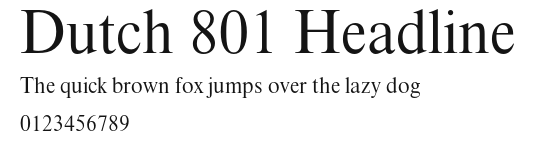 Dutch 801 Headline Preview