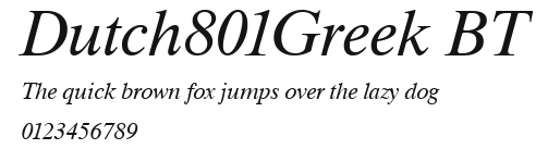 Dutch801Greek BT Preview