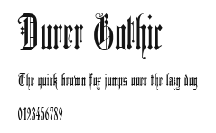 Durer Gothic Preview