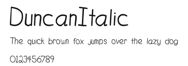 DuncanItalic Preview