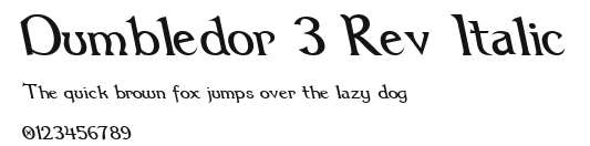 Dumbledor 3 Rev Italic Preview
