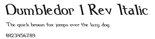 Dumbledor 1 Rev Italic Preview