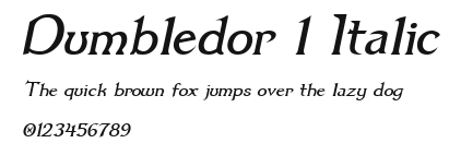 Dumbledor 1 Italic Preview