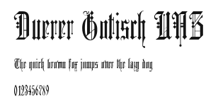 Duerer Gotisch UNZ Preview