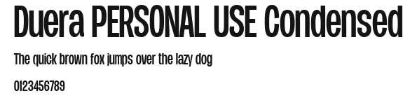Duera PERSONAL USE Condensed Preview