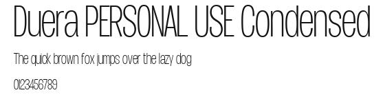 Duera PERSONAL USE Condensed Preview