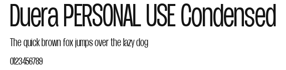 Duera PERSONAL USE Condensed Preview