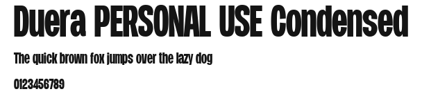 Duera PERSONAL USE Condensed Preview