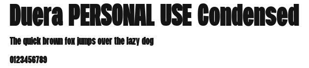 Duera PERSONAL USE Condensed Preview