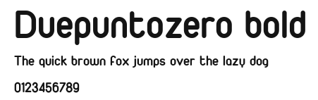 Duepuntozero bold Preview