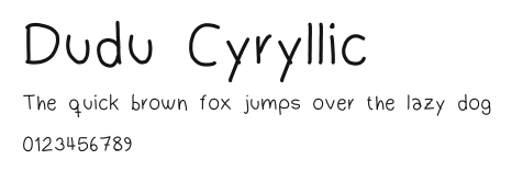 Dudu Cyryllic Preview