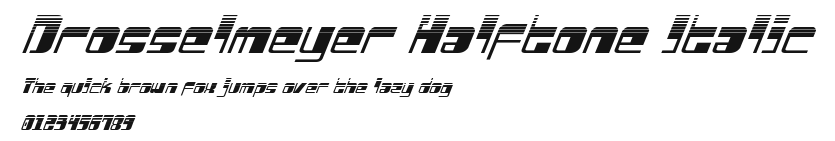 Drosselmeyer Halftone Italic Preview
