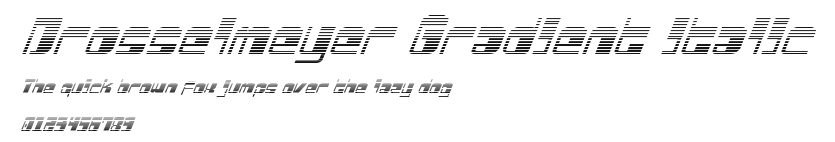 Drosselmeyer Gradient Italic Preview