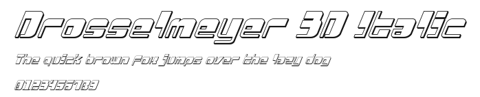Drosselmeyer 3D Italic Preview
