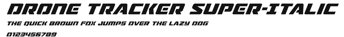 Drone Tracker Super-Italic Preview