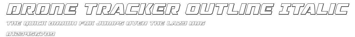 Drone Tracker Outline Italic Preview