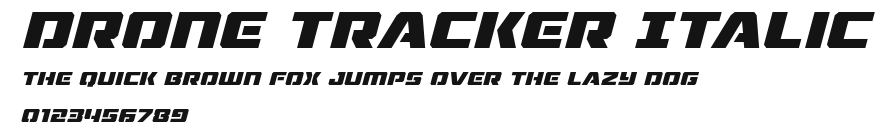 Drone Tracker Italic Preview