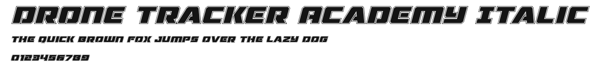 Drone Tracker Academy Italic Preview
