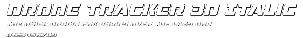 Drone Tracker 3D Italic Preview