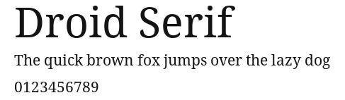 Droid Serif Preview