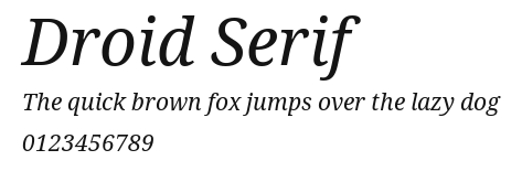 Droid Serif Preview