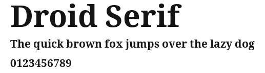 Droid Serif Preview
