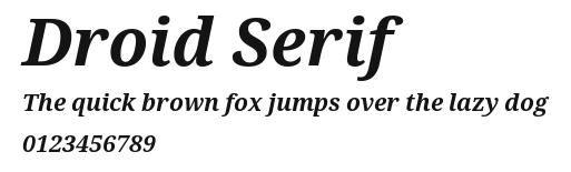 Droid Serif Preview