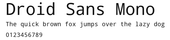 Droid Sans Mono Preview