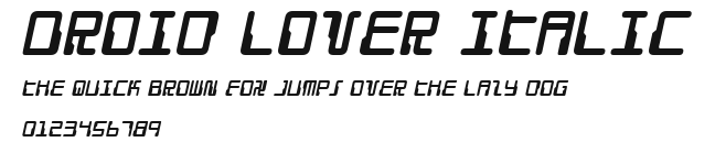 Droid Lover Italic Preview