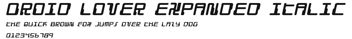 Droid Lover Expanded Italic Preview